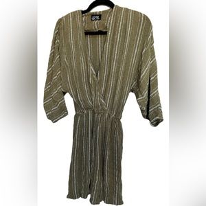 VINTAGE Woven Natural Neutral Mini Dress Sybil